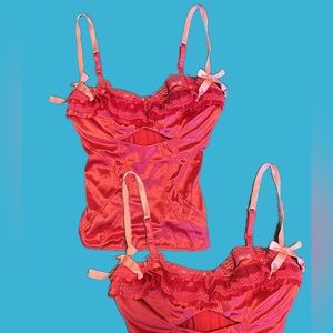 Victoria's Secret Pink Satin Lace Chemise